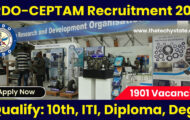 DRDO-CEPTAM Recruitment 2022 – Apply Online for 1901 Vacancies of Technician Posts
