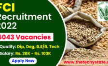 FCI Recruitment 2022 – Apply Online for 5043 Vacancies of Category-III Posts