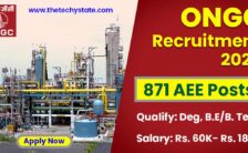 ONGC Recruitment 2022 – Apply Online for 871 Vacancies of AEE Posts