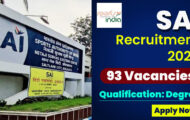 SAI Recruitment 2022 – Apply Online for 93 Vacancies of Performance Analyst Posts