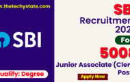 SBI Recruitment 2022 – Apply Online for 5008 Vacancies of Junior Associate (Clerk) Posts