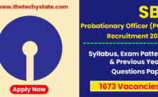 SBI Recruitment 2022 – 1673 PO Posts Syllabus & Exam Patterns Released