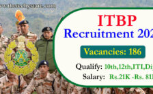 ITBP Recruitment 2022 – Apply Online for 186 Vacancies of Constable Posts
